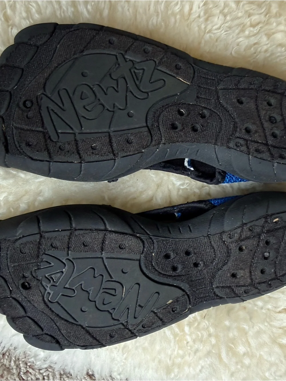 Newtz water shoes with blue and green sharks size 13/1